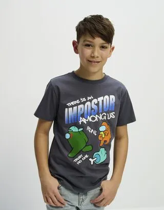 T-shirt - Among US - grigio scuro