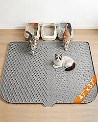 Cat Litter Box Mat, 47" x 37" Extra Large Cat…