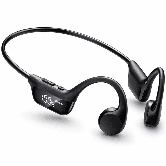 Clearance, Bone Conduction Headphones, Bluetooth 6.0 Open-Ear Design with Dual Drivers, LED Display, IP67 Waterproof and 12-Hour Playtime for Running $29.99 Was $179.99