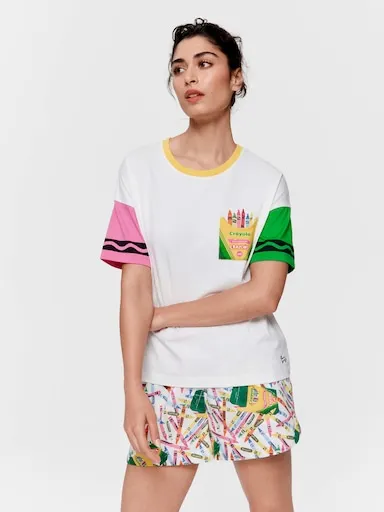 Crayola Crayon 100% Cotton Oversized Tee