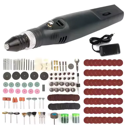 Mini Electric Rotary Tool Set With 21/275/361pcs Accessories 12V Adjustable Speed Grinder Engraver Drilling Machine Dremel Tool