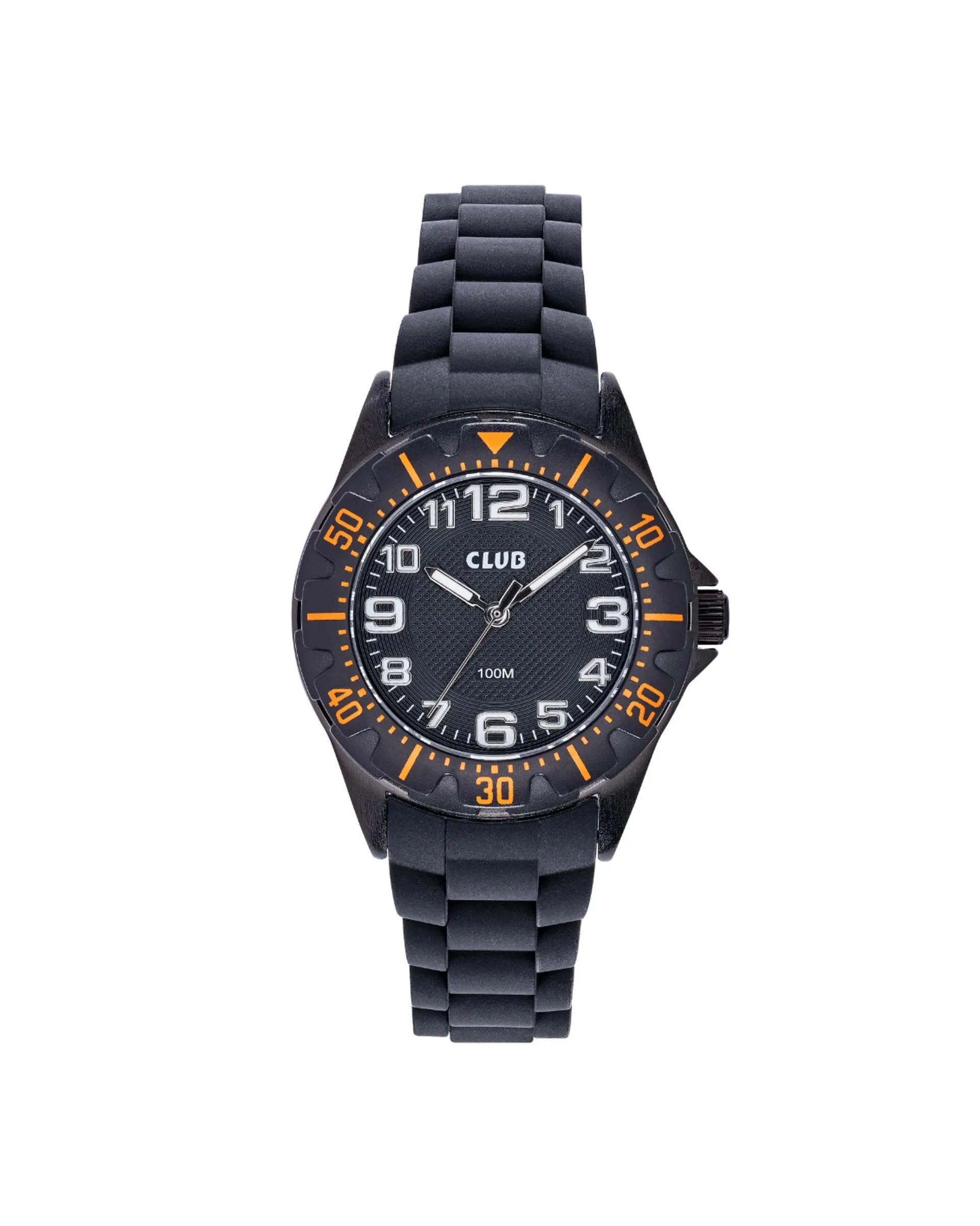 barneklokke med sort silikon rem (33mm)