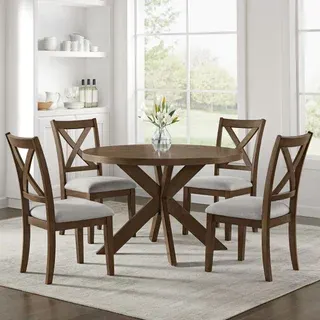 Lathan 48” Round Dining Table and 4 Chairs