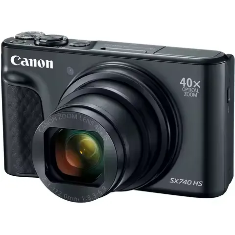 Canon PowerShot SX740 HS Digital Camera, 40x Optical Zoom, 4K Video, Black (International Version)