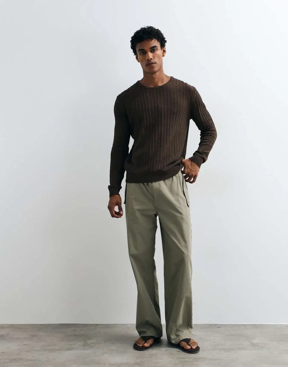 Mango lightweight jumper in brown