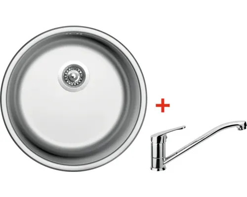 Nerezový dřez s baterií ROUND 450 450 x 450 mm + baterie PRONTO N17