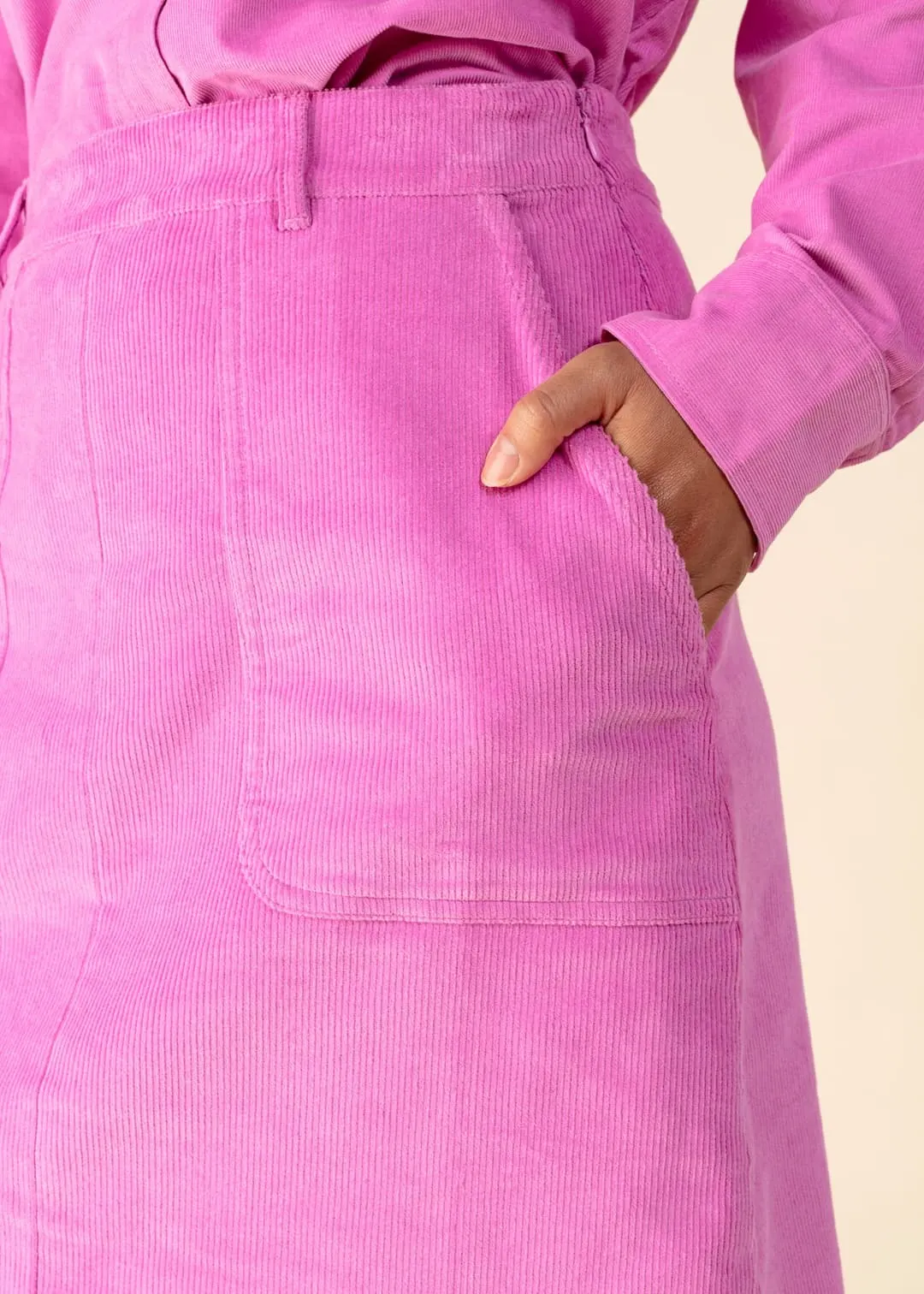 Rosa manchesterkjol