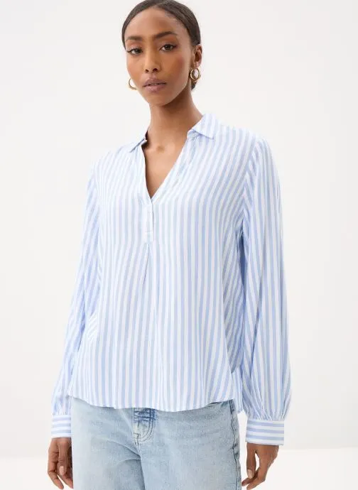 Blouses met lange mouwen CHEBLOUSE dames blauw