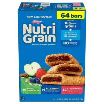Kellogg's Nutri-Grain Soft Baked Breakfast Bars, 1.3 oz, 64-count