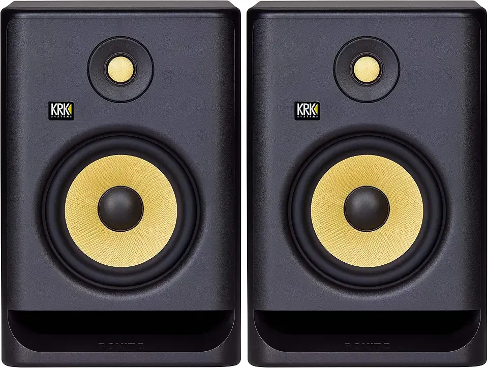 KRK Rokit 7 G4 Studio Monitor Speaker Bundle - Pair, Black