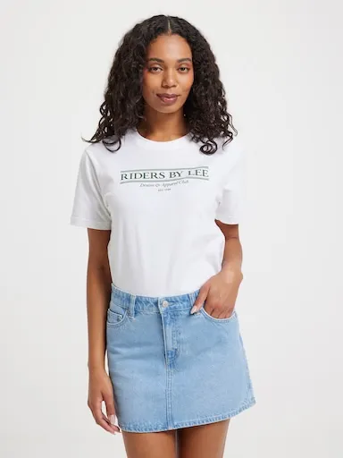 Riders By Lee Mid Mini Skirt In Lifetime Blues