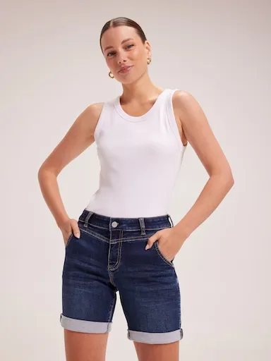 Just Jeans Amaze Mid Rise Girlfriend Short