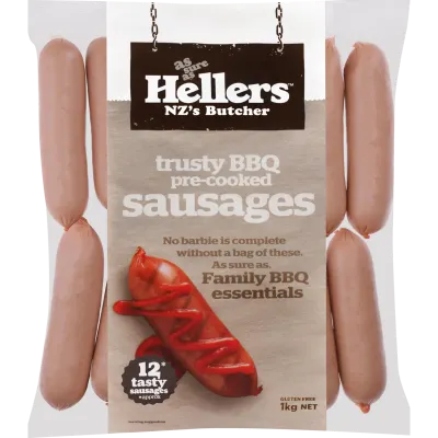 Hellers Plain Precooked Sausage 1Kg