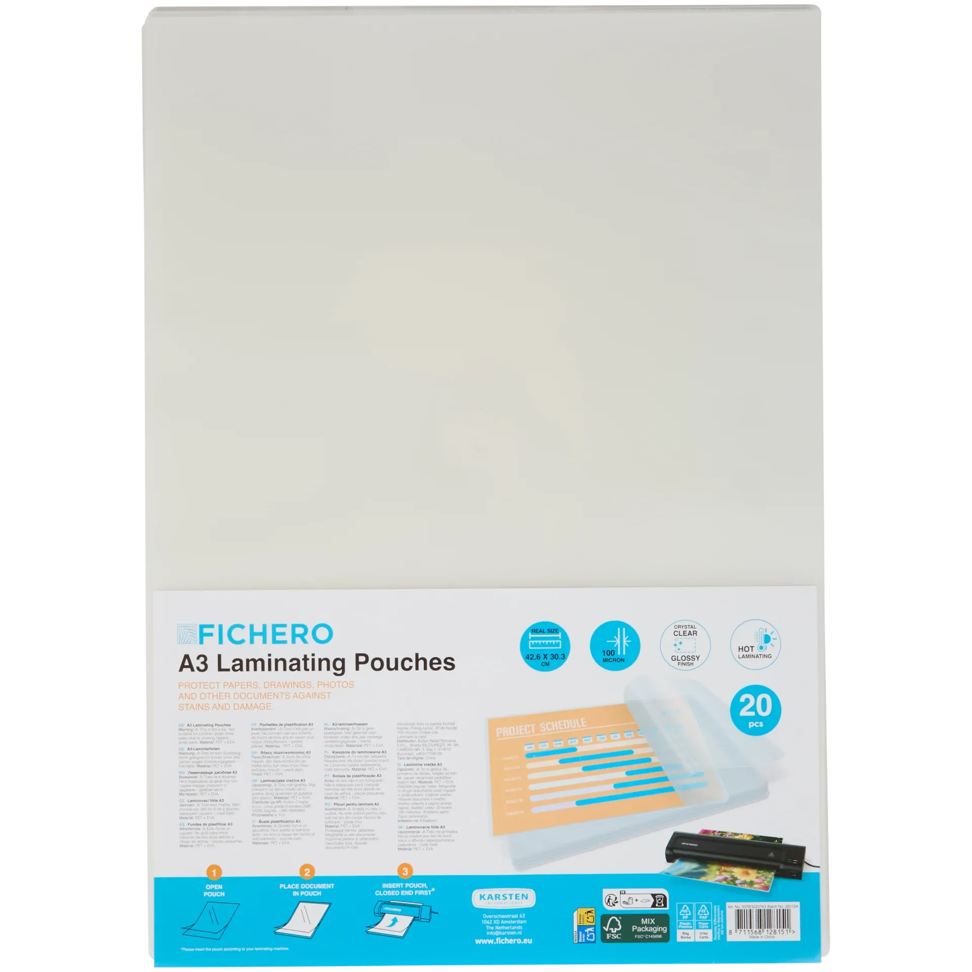 Buste per laminazione Fichero A3