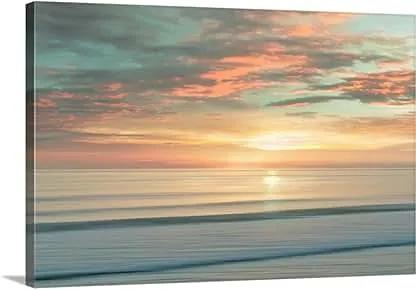 CANVAS ON DEMAND Beach Sunrise Canvas Wall Art Print…