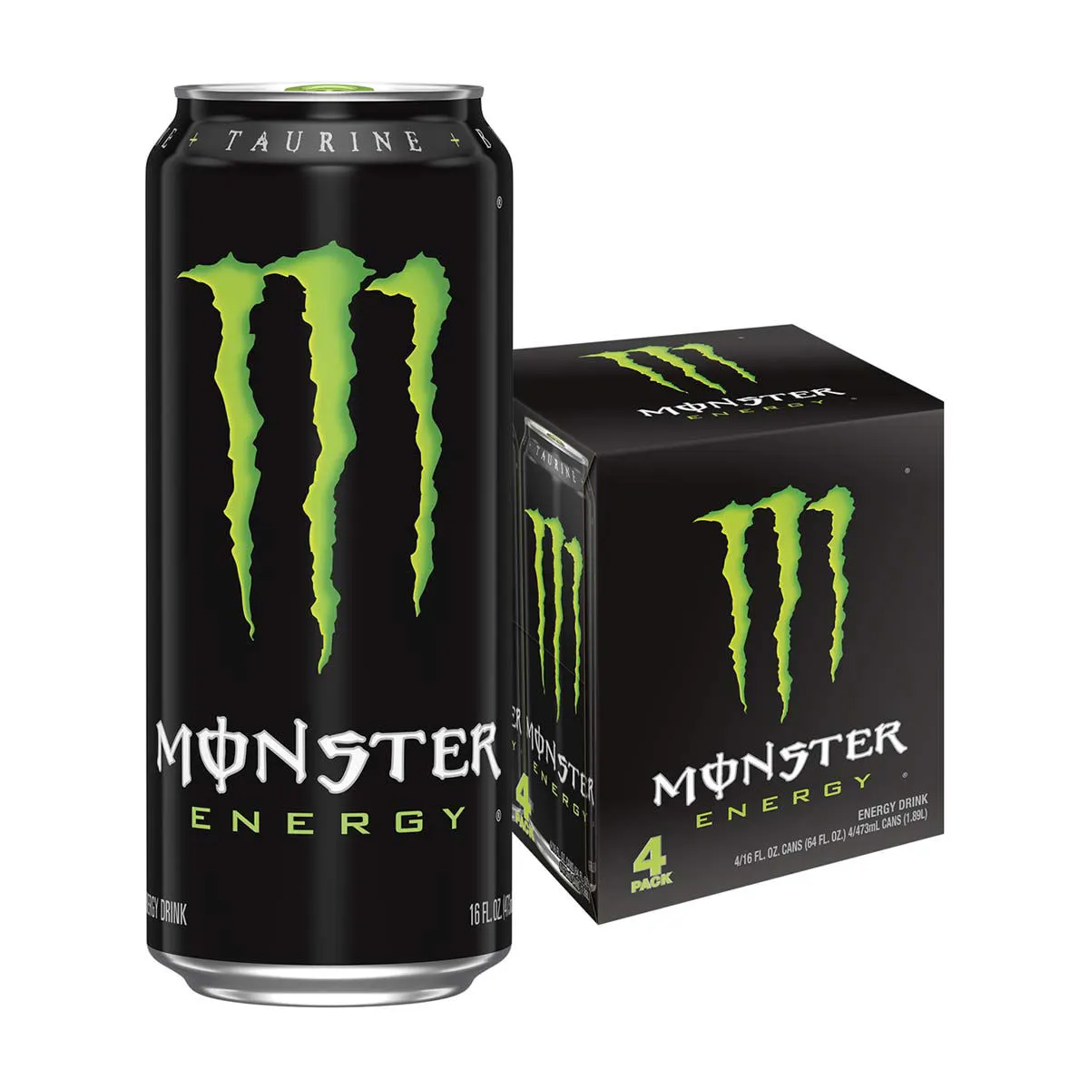 Monster Energy Drink, 16 fl oz Cans, 4 pk