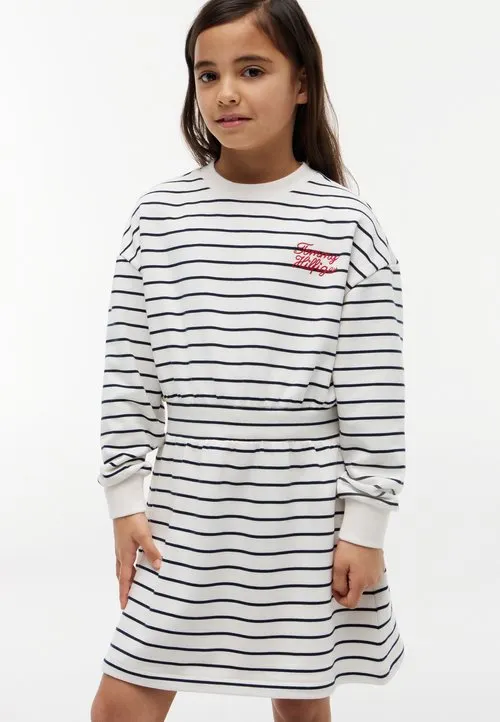 TOMMY STRIPES HWK DRESS LS - Kjole - dark night navy