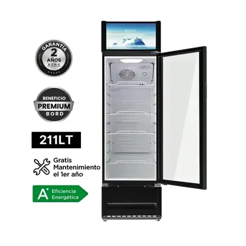 VISICOOLER VITRINA DE EXHIBICIÓN BORD EX211-M VERTICAL 211 LITROS
