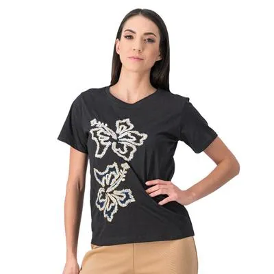 Blusa Mxstaza Mujer Diseño Bordado De Flores