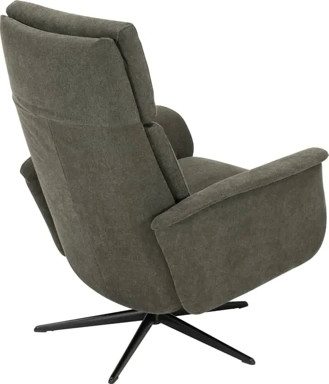 Silius recliner, manuell medium manuell, stoff Bloq 3464 forest Polaris sokkel svart