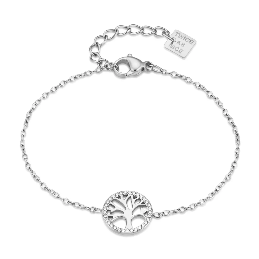 Armband in edelstaal, boom