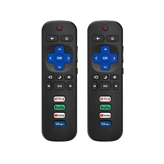 Best seller Pack of 2-Replacement Remote Control Only for Roku TV-Compatible for TCL Roku/Hisense Roku/Onn Roku/Sharp Roku/Element Roku/Westinghouse Roku/Philips Roku Smart TVs (Not for Roku Stick and Box) $9.98 Was $17.99