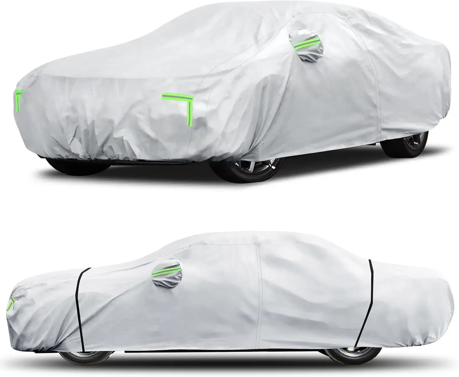 Car Cover Custom Fit for Toyota Corolla 2000-2025,Honda Civic 1991-2025,6 Layers Truck Cover Waterproof All Weather for Automobiles,Outdoor Full Exterior Cover,Rain, Sun, Wind Protection,Silver