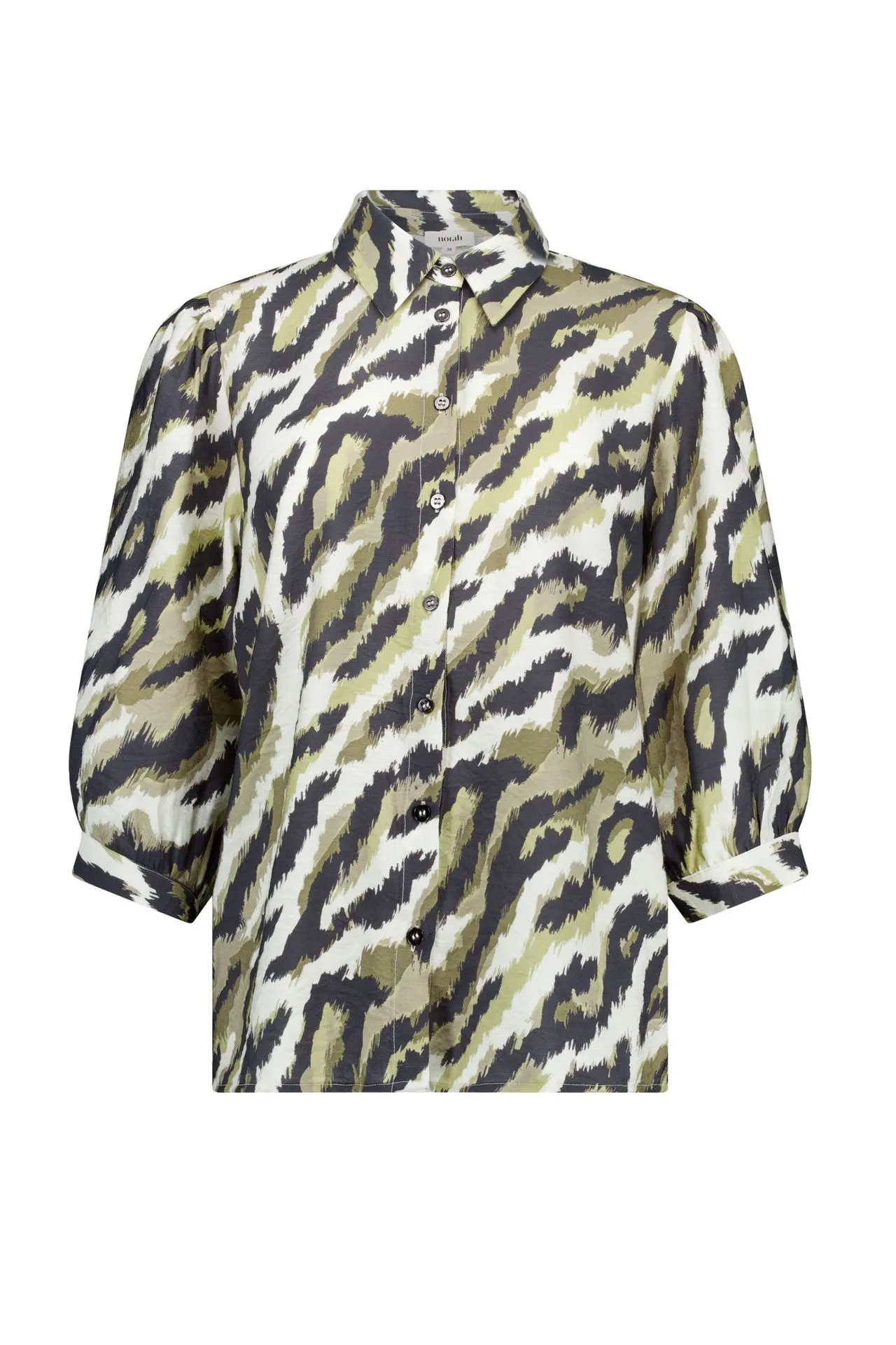 Groene blouse met grafische print