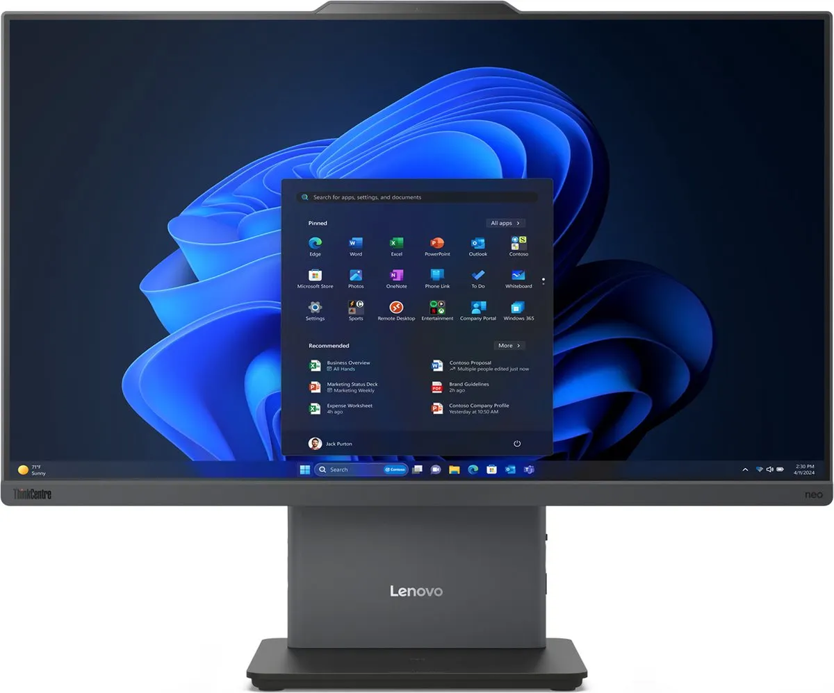 Lenovo ThinkCentre neo 50a 24 Gen 5 Intel® Core™ i5 i5-13420H 60,5 cm (23.8"") 1920 x 1080 Pixels Touchscreen Alles-in-één-pc 8 GB DDR5-SDRAM 256 GB SSD Windows 11 Pro Wi-Fi 6 (802.11ax) Grijs