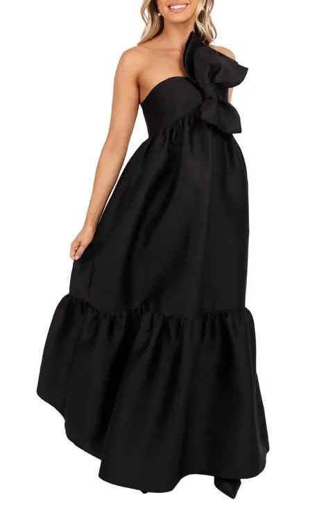 Petal & Pup Betina Bow One-Shoulder Gown