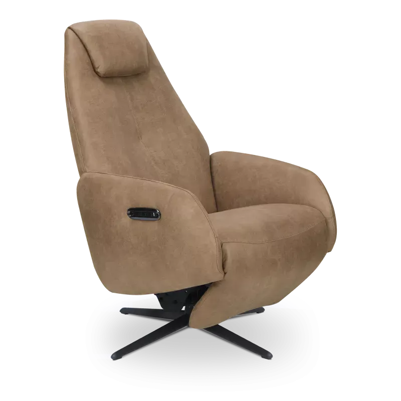 Relaxfauteuil (elektrisch/zwart) Davoli - Microleder Oxx Liver