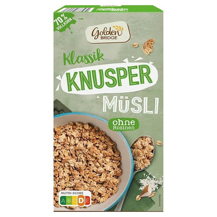 GOLDEN BRIDGE Knuspermüsli 750 g, Klassik