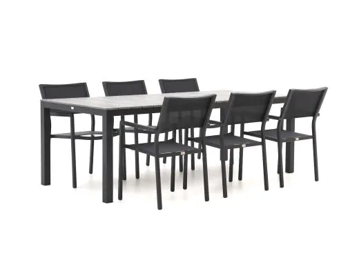 Bellagio Roma/Fidenza 220cm dining tuinset 7-delig stapelbaar