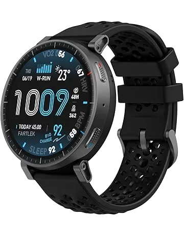 Amazfit Active Max Smart Watch 1.5" AMOLED Display, 25-Day Battery, Offline Maps, GPS, 4GB Storage, 170+ Sport Modes, 5 ATM Water Resistant, Heart Rate & Sleep Fitness Tracker for Android & iPhone