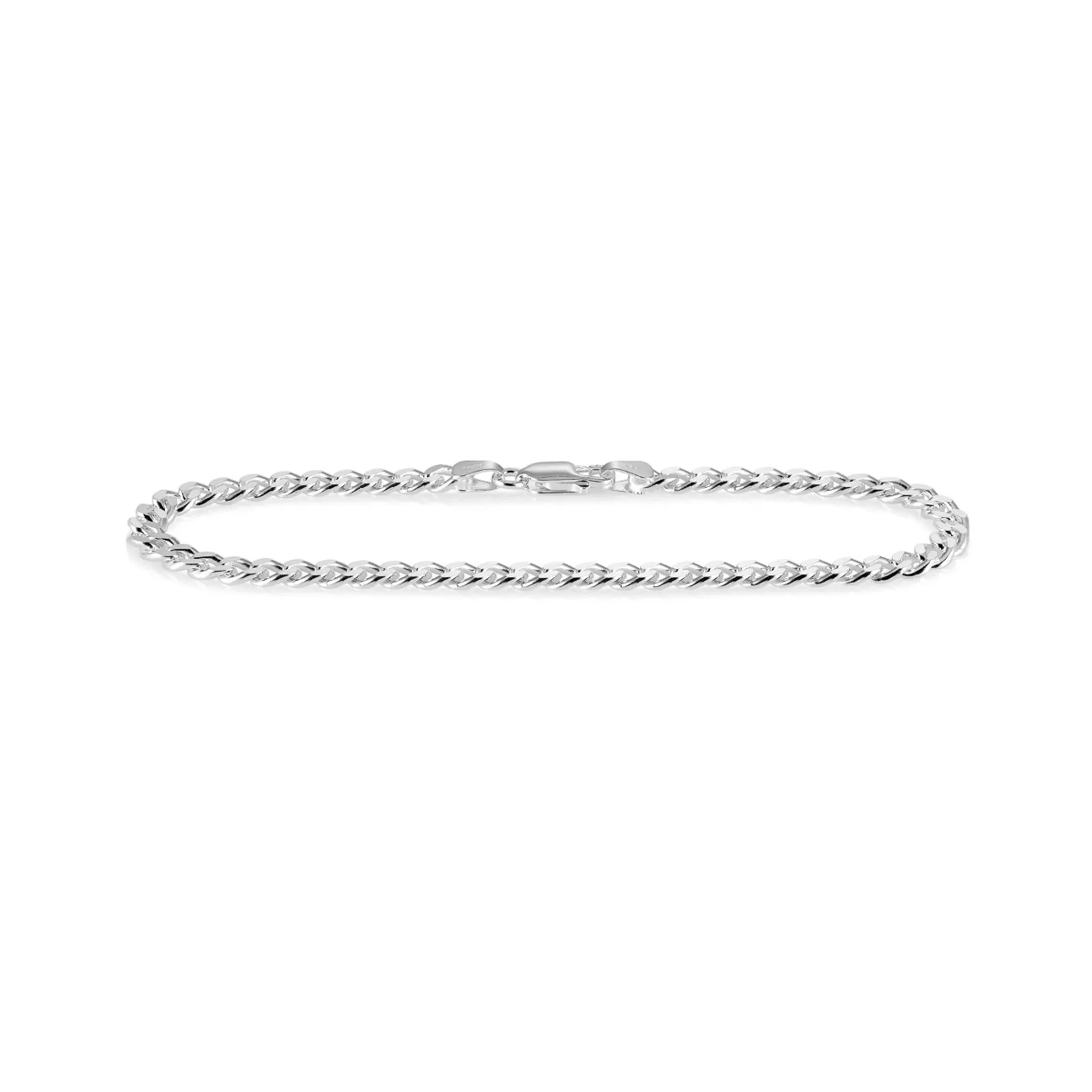 Armbånd panser i 925 sølv 4,2 mm 21 cm