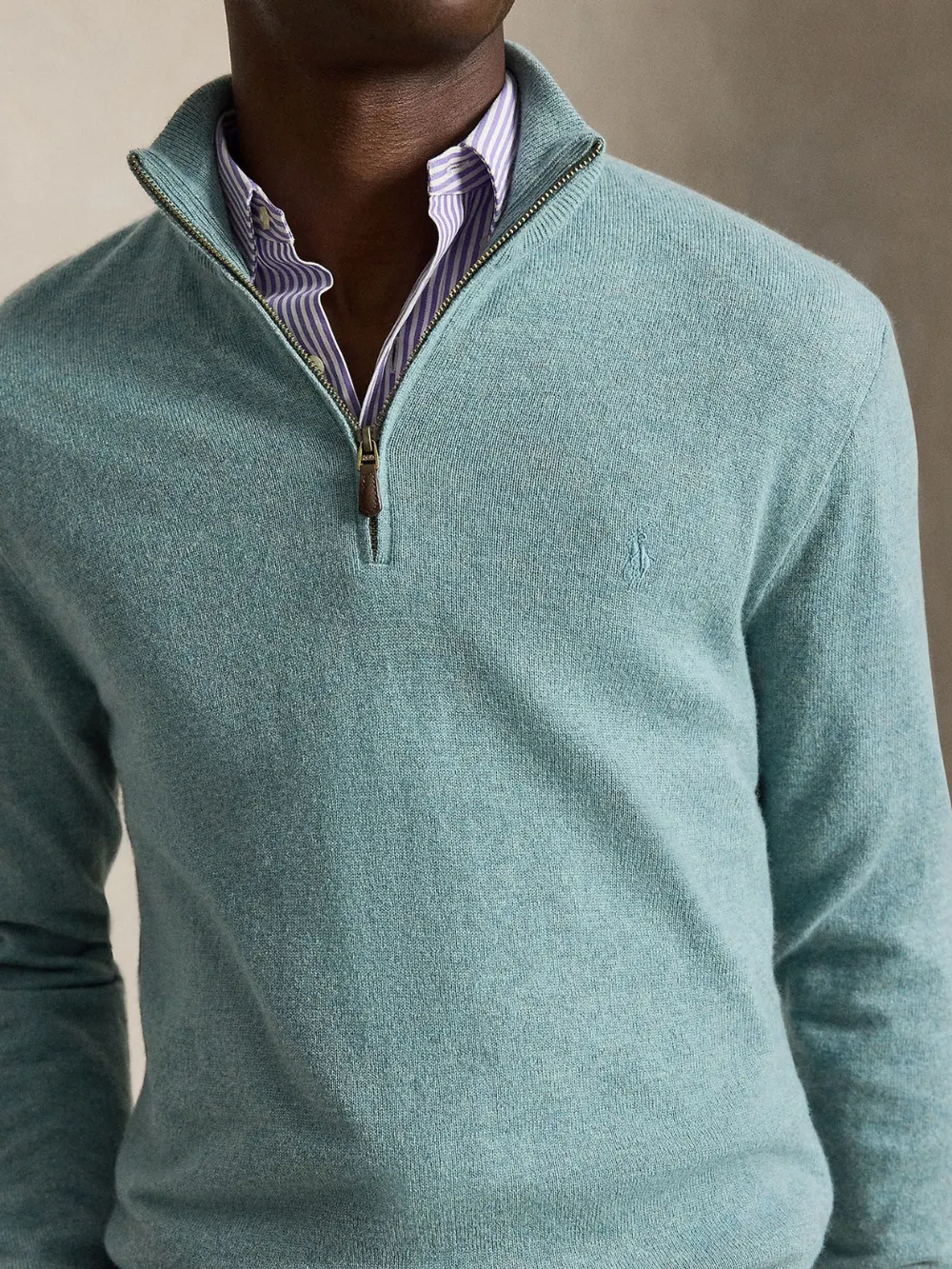 WOOL QUARTER-ZIP SWEATER