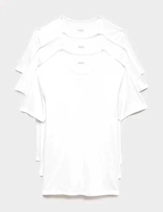 3 Pack Essential Cotton T-Shirt Vests