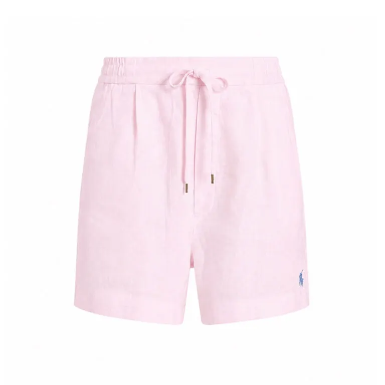 Linen Drawstring Short - Rosa