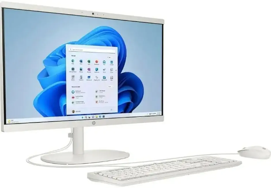 HP 22-DG00 21.45" FHD All-in-One Desktop, Intel Core N200, 8GB RAM, 128GB SSD, Windows 11 Home, White (Renewed)