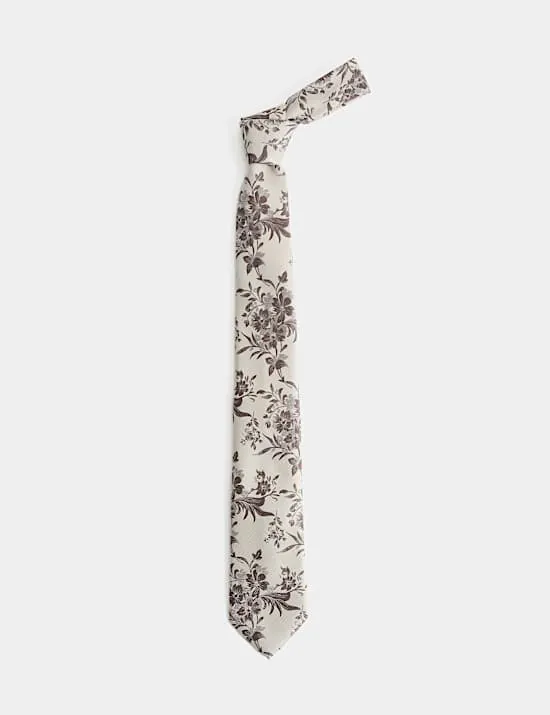 Krawatte mit Blumenmuster