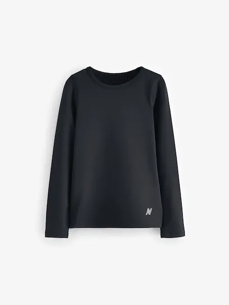Black Long Sleeve Base Layer Top (3-16yrs)