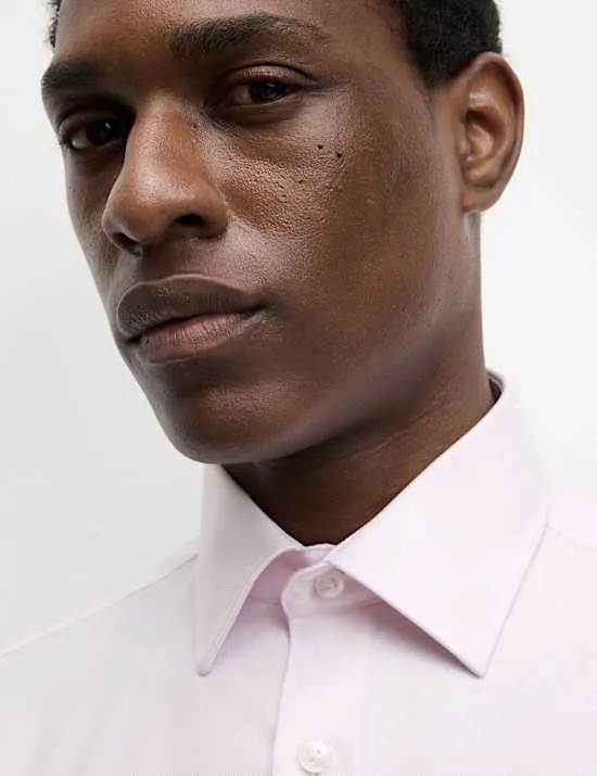 Slim Fit Luxury Cotton Twill Shirt