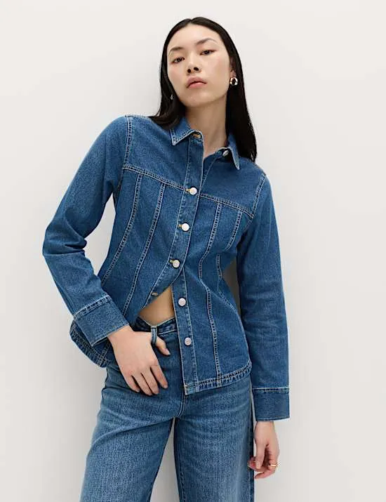 Denim-Hemd