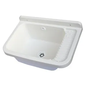 Lavadero suspendido en resina para casa y jardín 50x35x24cm Sink 50