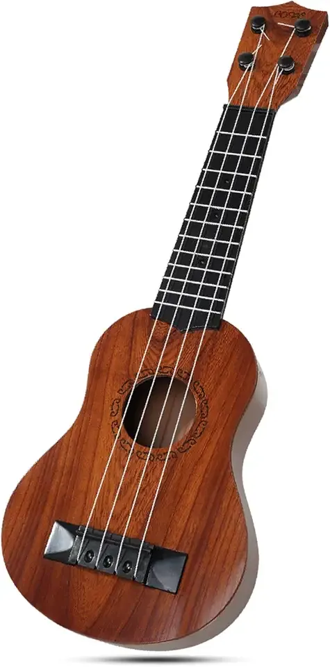 Raimy 17in Kids Ukulele Mini Guitar with Picks for Toddler Boys Girls | 4 Strings Children Musical Instruments, Educational Toys, Beginner Birthday Gift, Easy Strumming and Learning Fun (Mahogany)