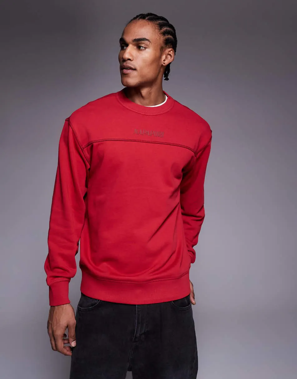 Napapijri Umbra backprint sweatshirt in red