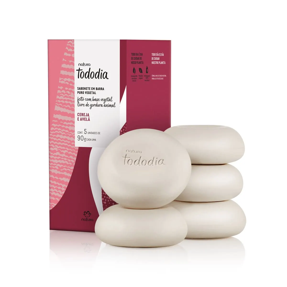 Sabonete em Barra Puro Vegetal Tododia Cereja e Avelã