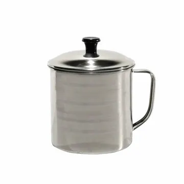 Bollilatte in acciaio inox con coperchio