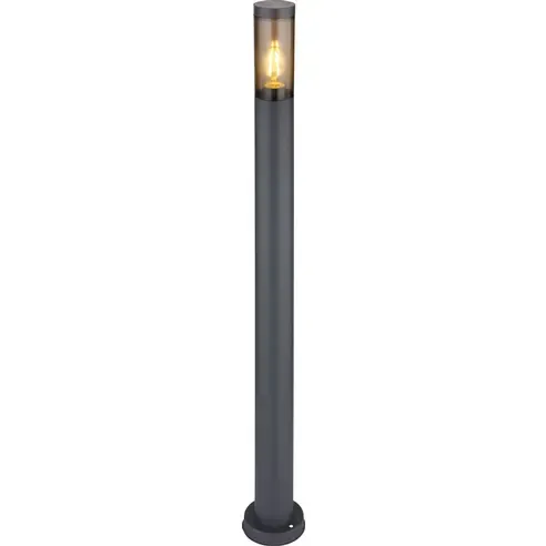 Außenleuchte - anthrazit-rauchfarben - Edelstahl - 110 cm