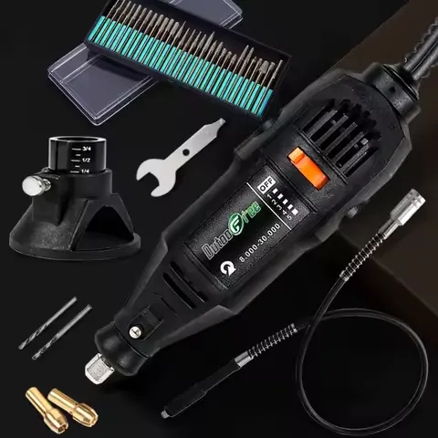 130W Power Tools Electric Mini Drill Die Grinder Engraver Polisher with Rotary Tools Set Kit Variable Speed Dremel Engraving Pen